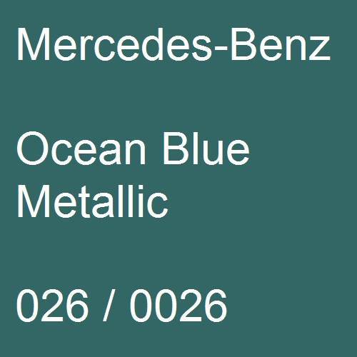 Mercedes-Benz, Ocean Blue Metallic, 026 / 0026.